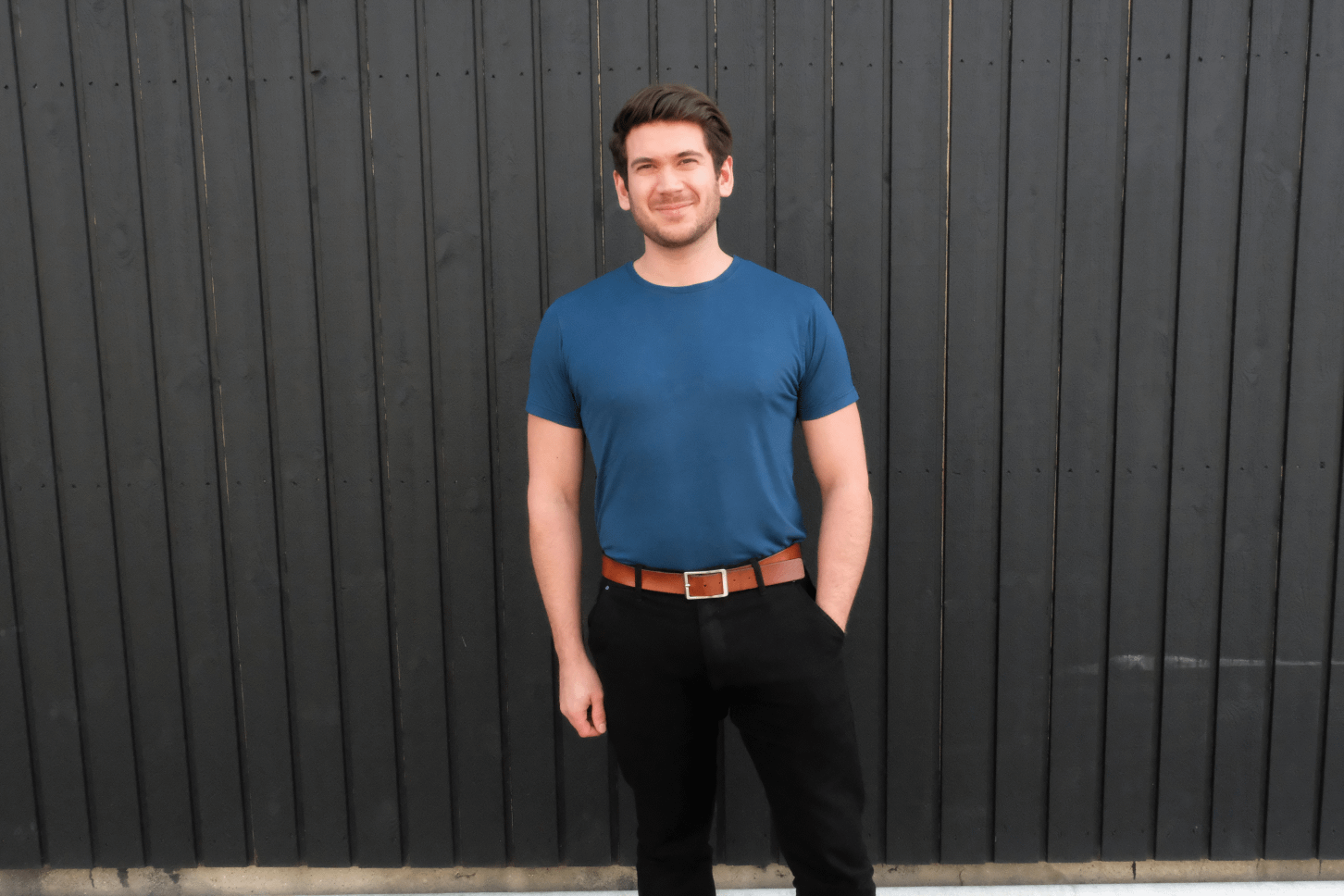 Martin i blå bambus t-shirt
